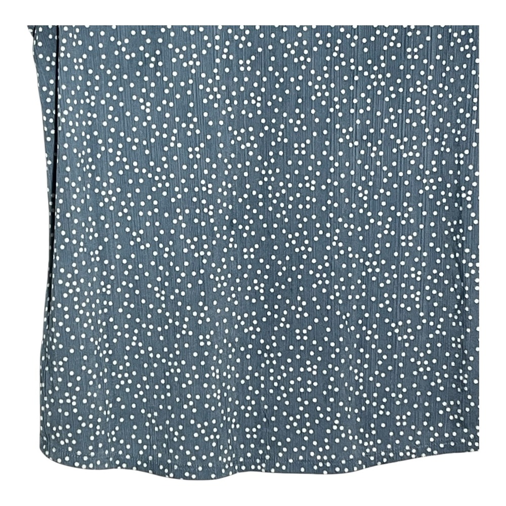Cure Blue Polka Dot Sleeveless Top Keyhole Blouse Ladies Size L - Picture 3 of 7